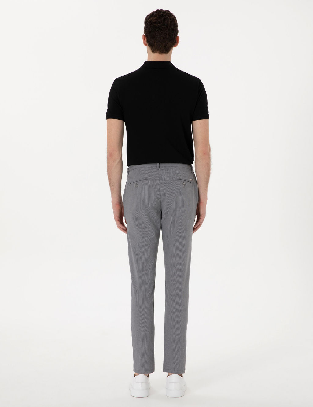 Gri Slim Fit Gofre Kanvas Pantolon - Pierre cardin фото 4