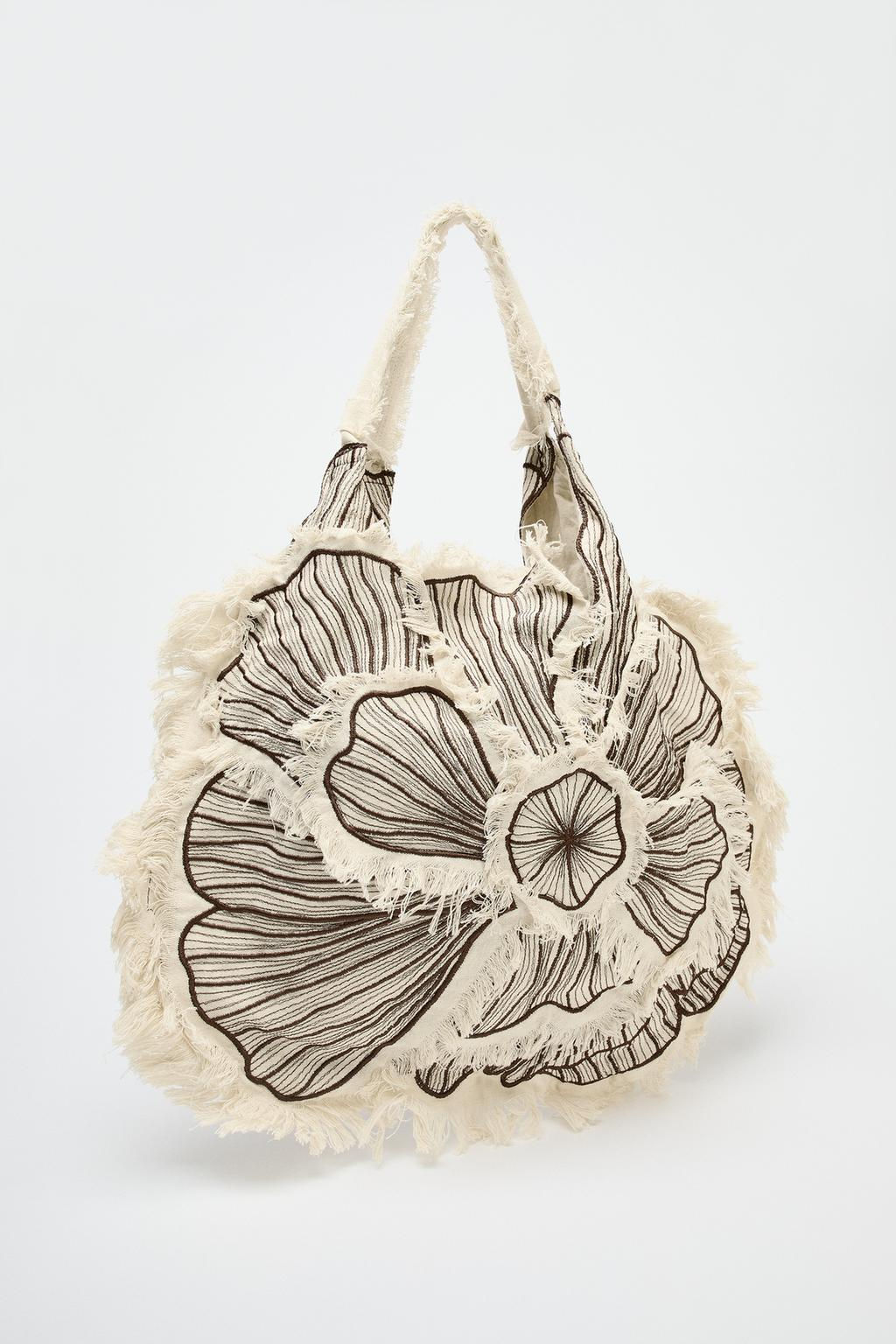 FLORAL EMBROIDERED MAXI TOTE BAG - Zara фото 3