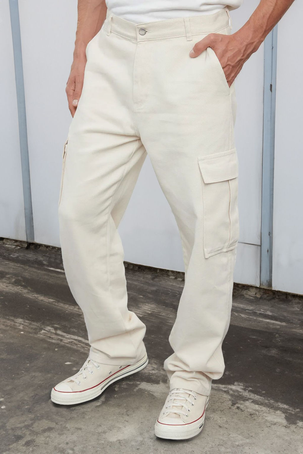 TRENDYOL MAN Siyah Kargo Cepli Gabardin Baggy/Bol Kesim %100 Pamuklu Rahat Pantolon TMNSS24PL00021 - Trendyolmilla фото 9