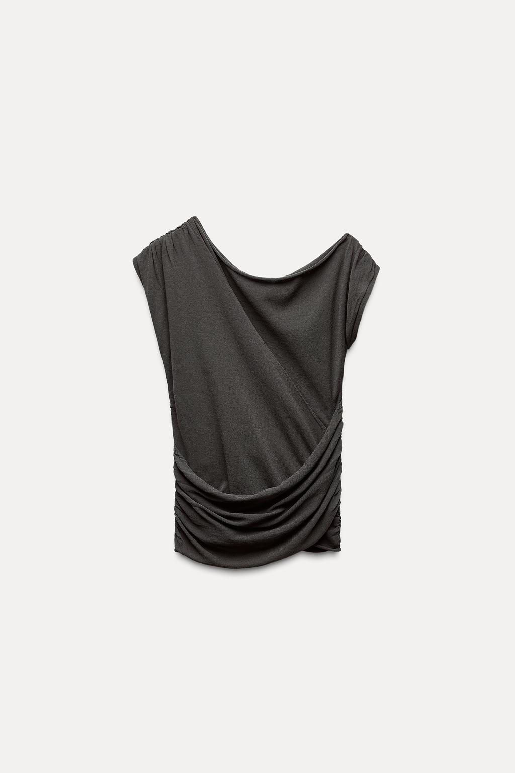 DRAPED KNIT MIDI TOP - Zara фото 5