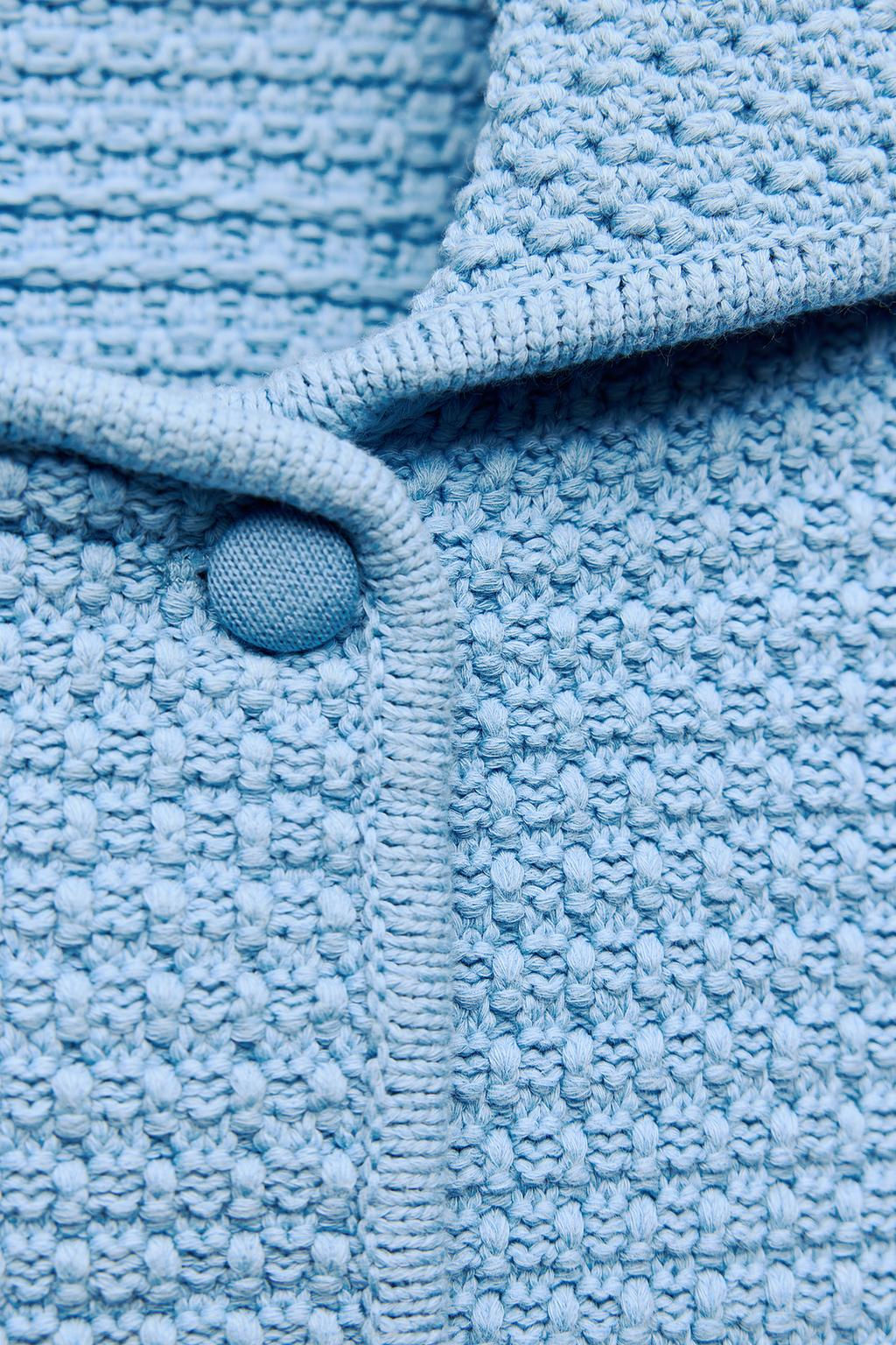 CHUNKY KNIT CARDIGAN WITH PETER PAN COLLAR - Zara фото 13