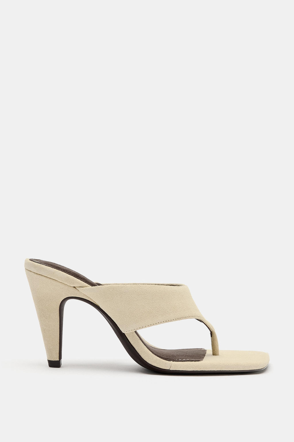 SANDALIA TAC?N ANTE / Blanco Crudo - Zara фото 2
