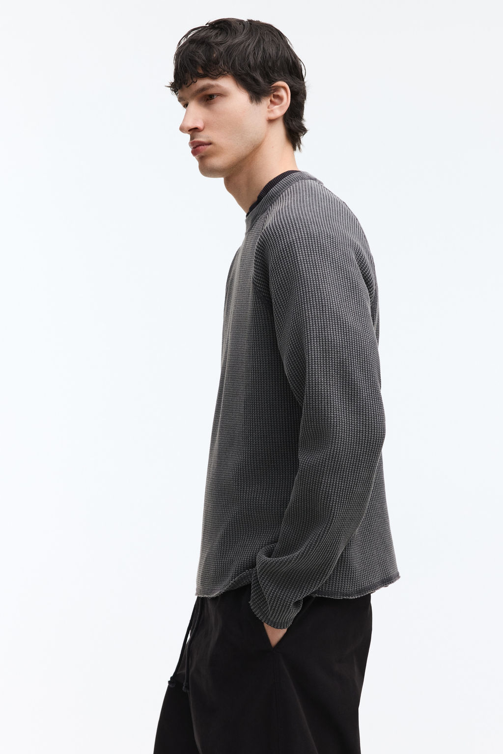 Camiseta gofrada de manga larga Regular Fit - H&m фото 5