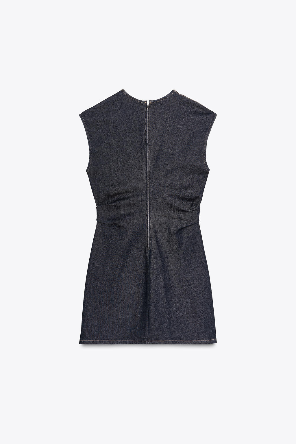 TRF DRAPED DENIM SHORT DRESS - Zara фото 6