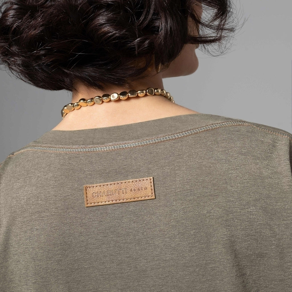 Футболка с акцентными строчками, Стальной взгляд - Charutti фото 3