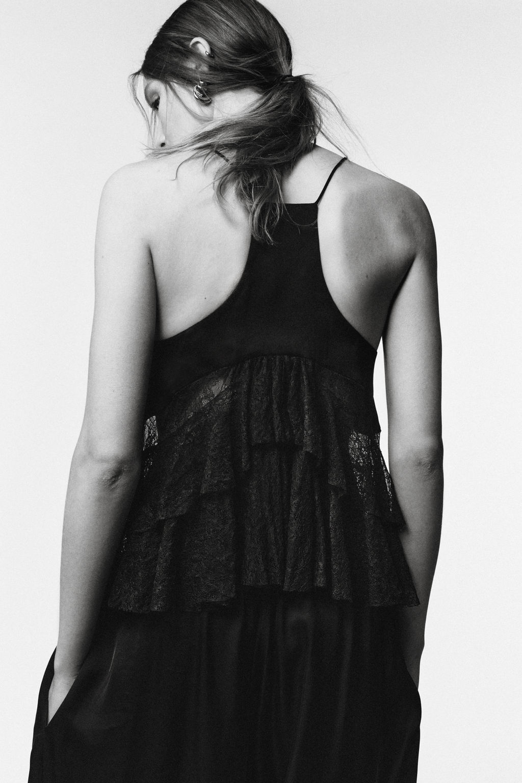 LIMITED EDITION LACE COMBINED TROUSERS - Zara фото 5