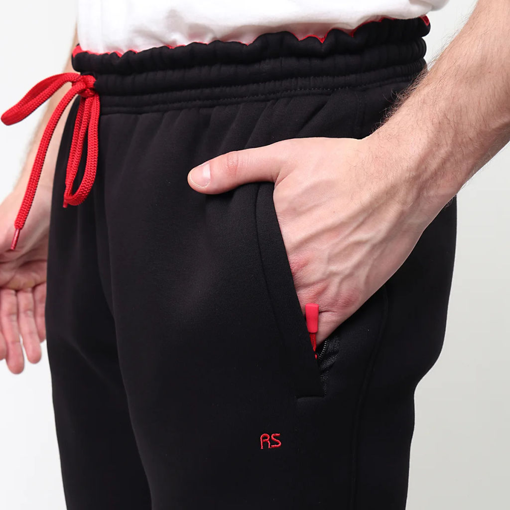 RODOS Брюки М-224 Чёрный/Красный