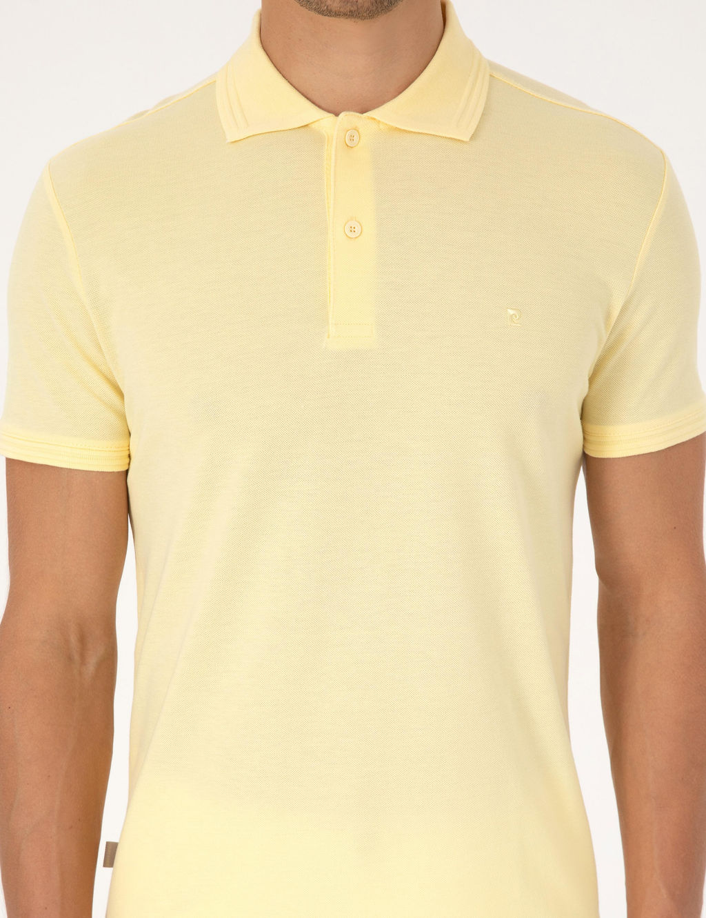 A__k Sar_ Slim Fit %100 Pamuk K_vr_lmaz Polo Yaka Basic Ti__rt