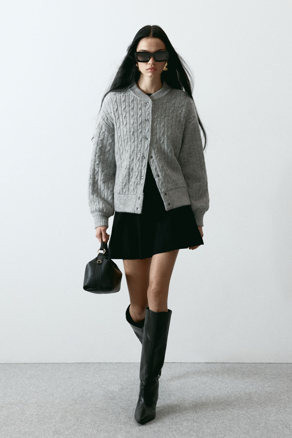 Chaqueta bomber en punto trenzado - H&m фото 7