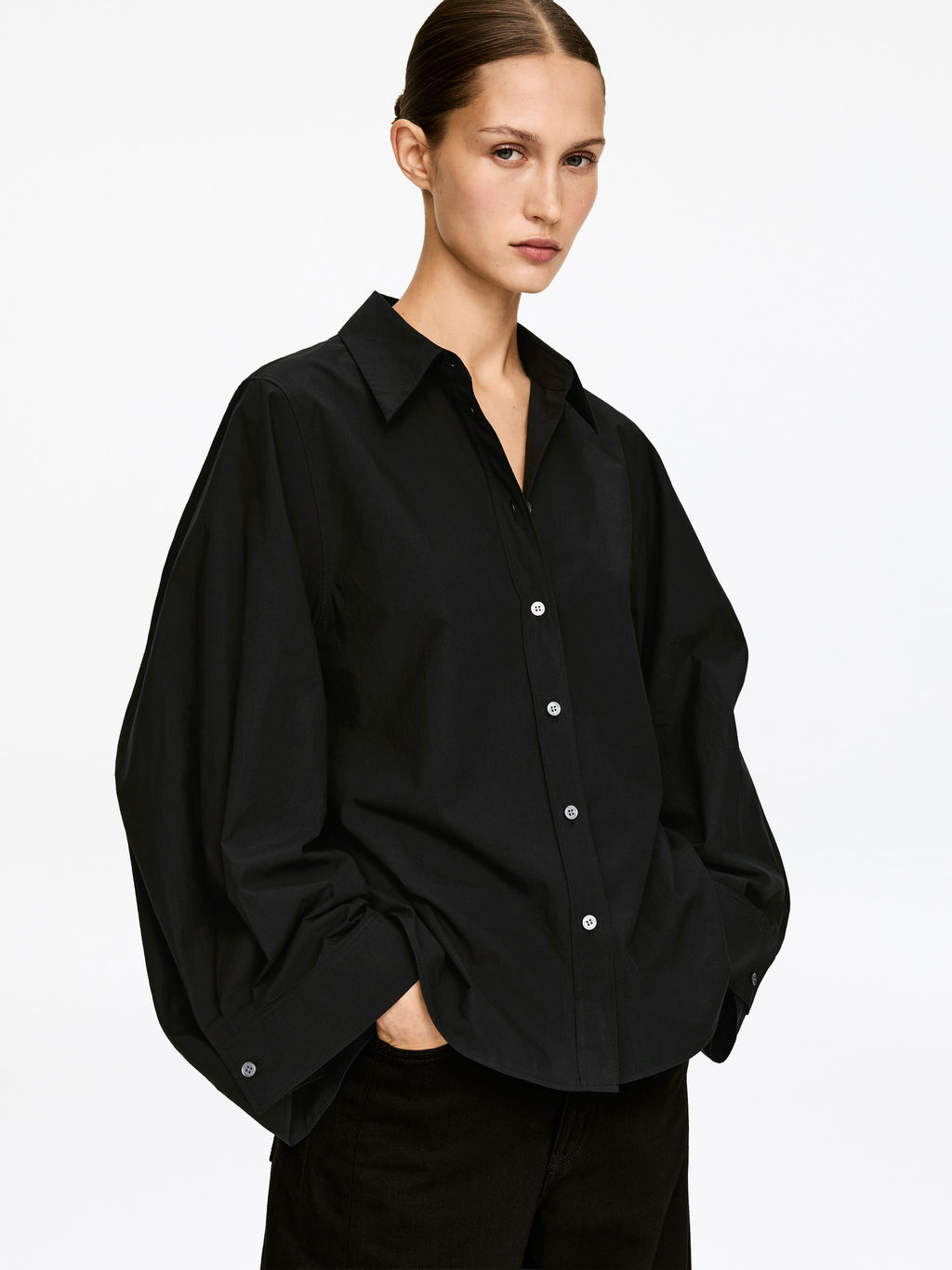 Camisa de mangas voluminosas - H&m фото 4