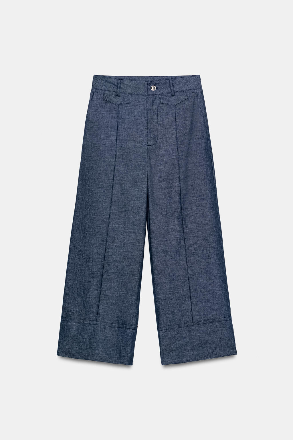 PANTAL?N CULOTTE CON LINO / Azul - Zara фото 6