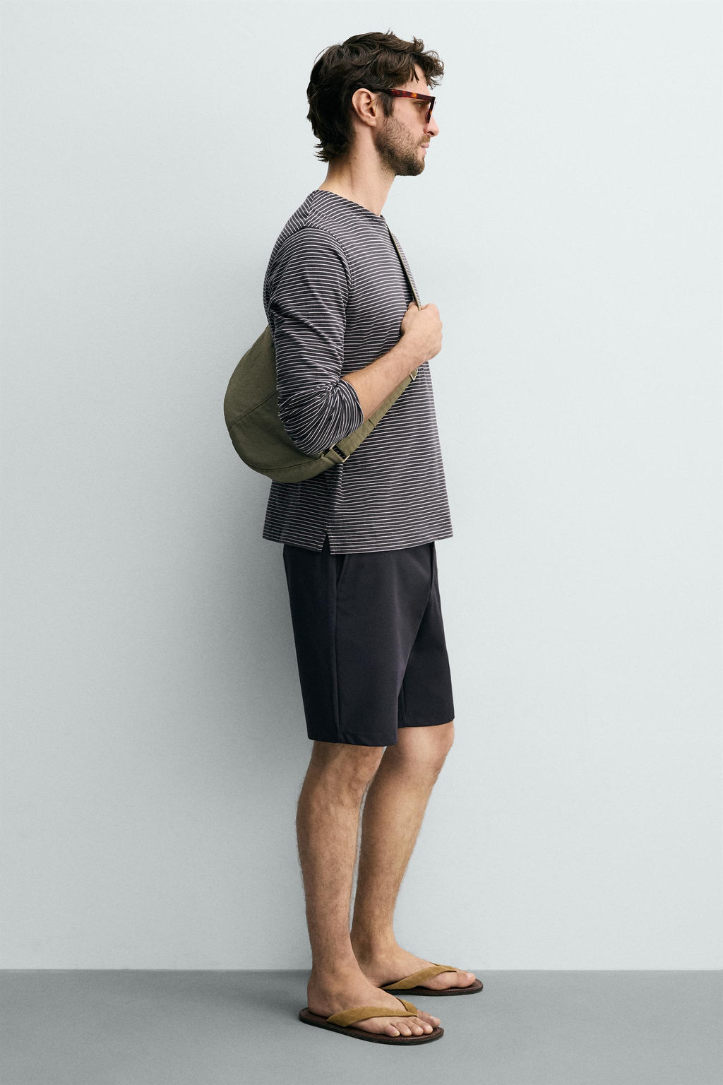 BOLSO HOMBRO NYLON S / Verde Caqui