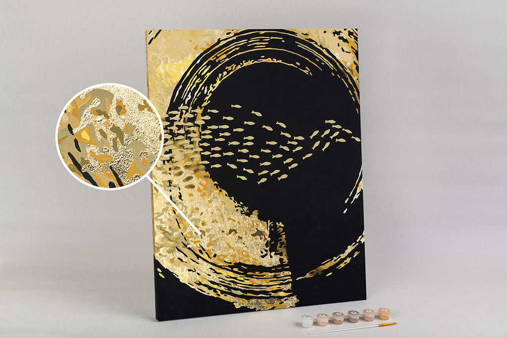 ФРЕЯ PNB/PLPT-221 Набор для раскрашивания по номерам ( с поталью ) 50 х 40 см Сверкающий вихрь  фото 6