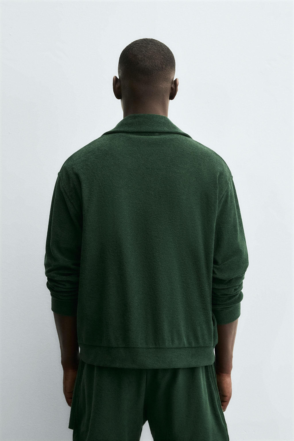 TOWELLING ZIP-UP SWEATSHIRT - Zara фото 3