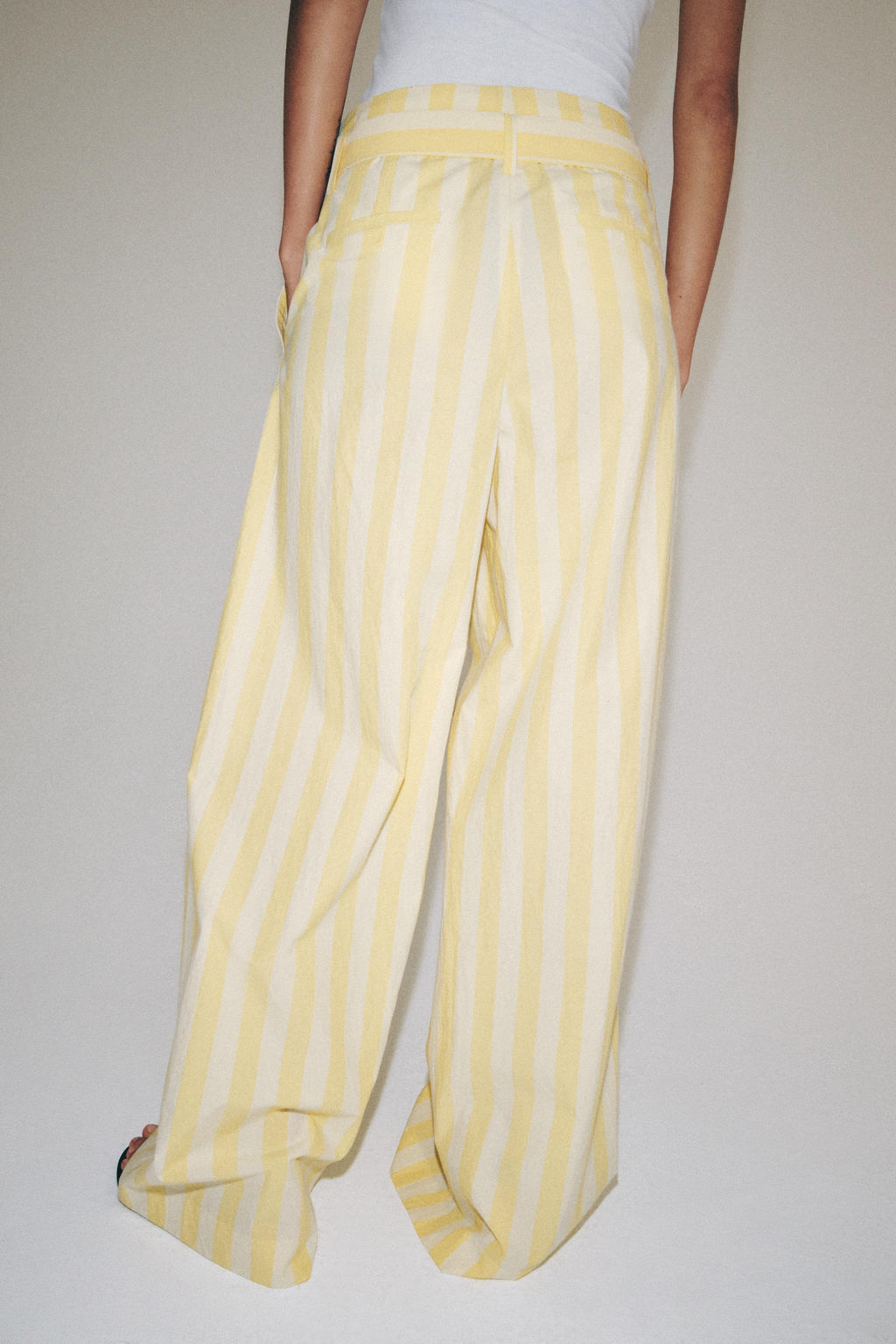 PANTAL?N PIJAMERO RAYAS ZW COLLECTION / Amarillo - Zara фото 5