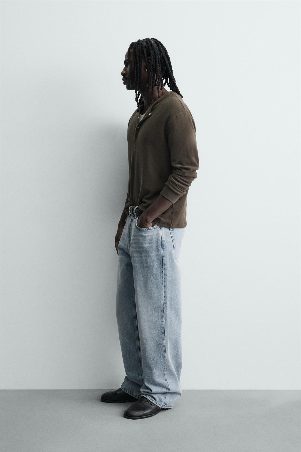 JEANS LOOSE FIT / Azul medio - Zara фото 4