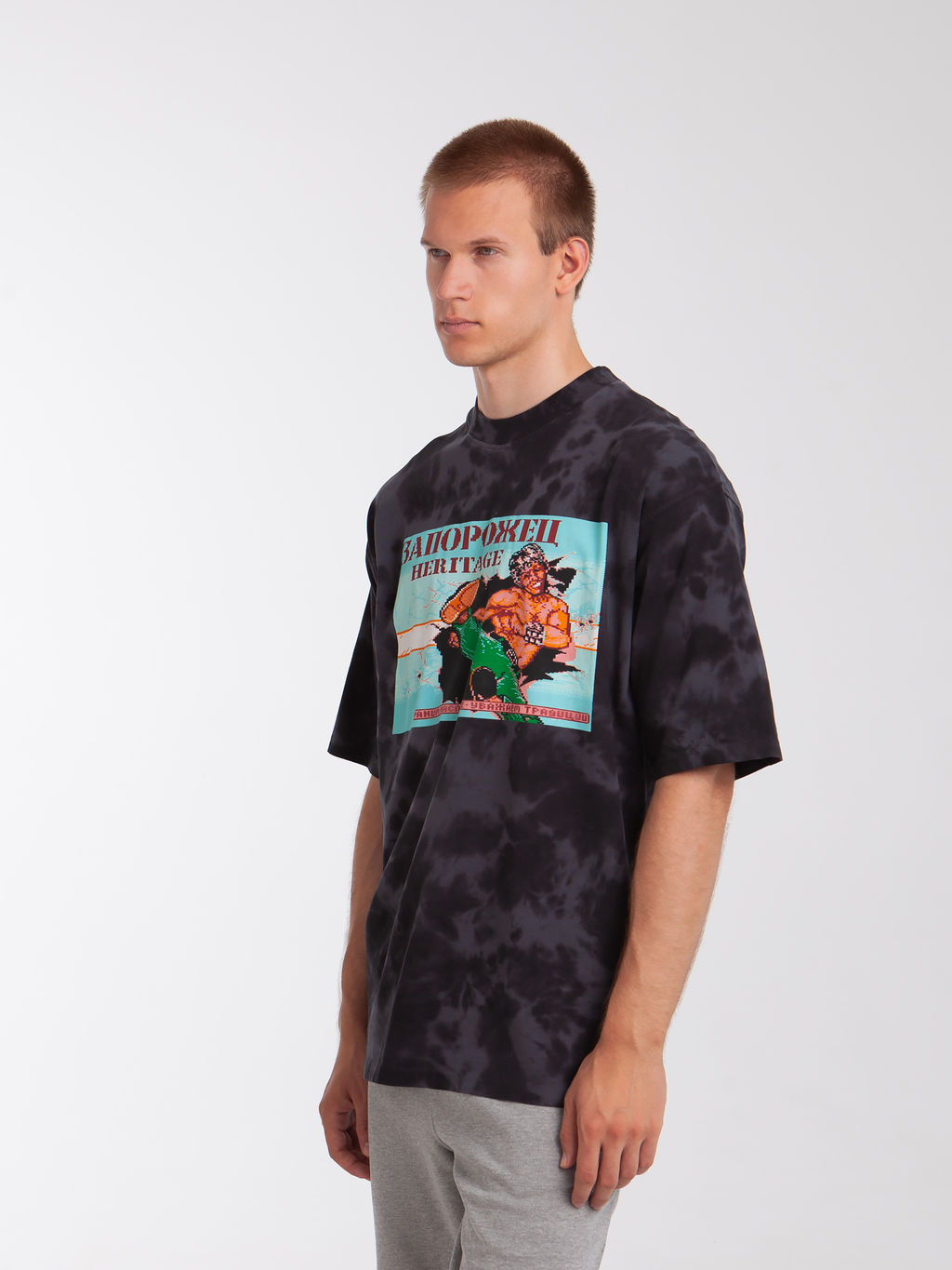 Футболка ЗАПОРОЖЕЦ Karate Game Loose Fit Tiy Die BLACK  фото 5