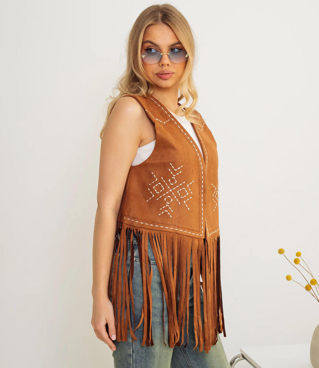 Жилет #КТ88823, коричневый - Dommod фото 2