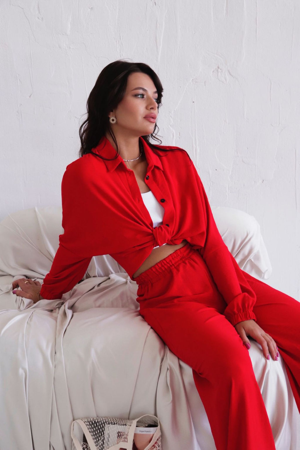 9599 Костюм в пижамном стиле красный - Martichelli фото 11