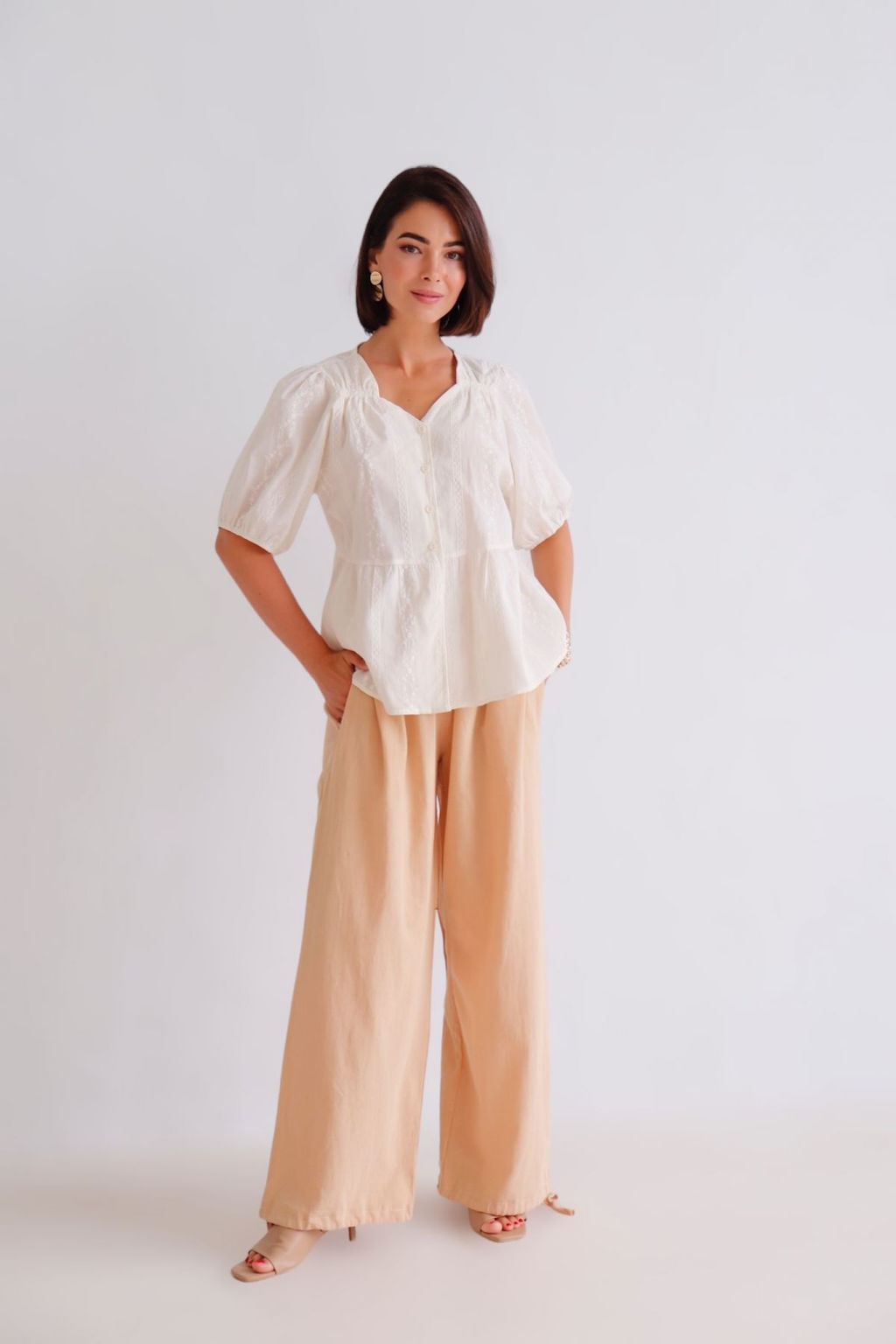 Martichelli Блуза кремовая  фото 8