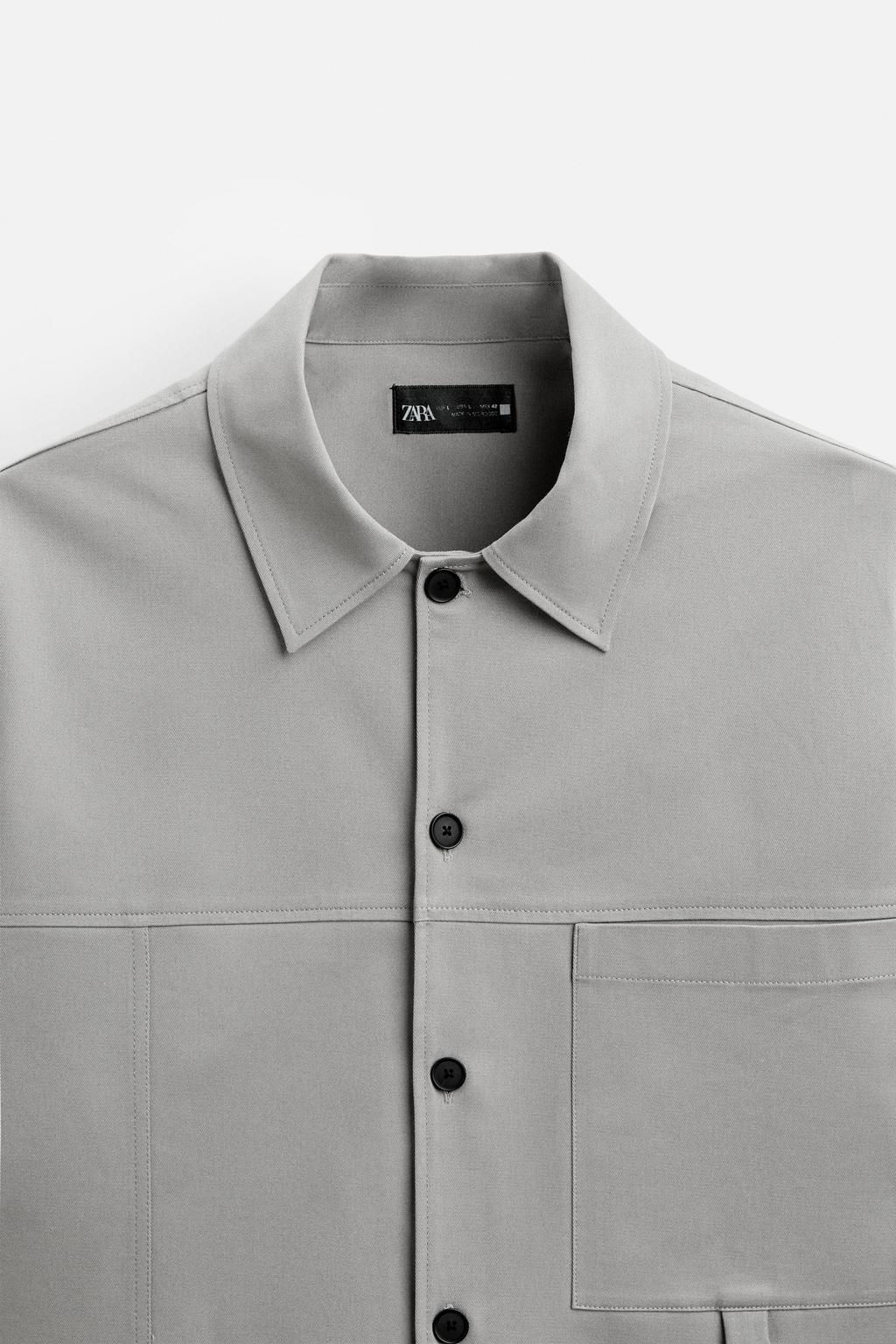 BOXY FIT OVERSHIRT WITH POCKET - Zara фото 24