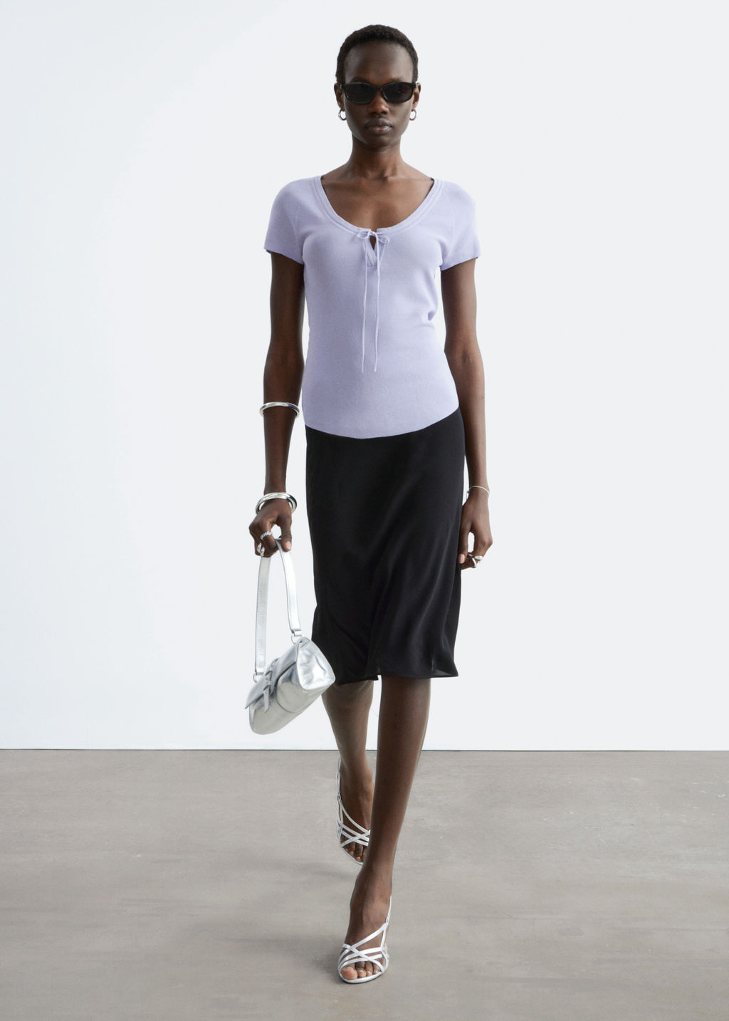 Falda lencera hasta la rodilla - H&m фото 2