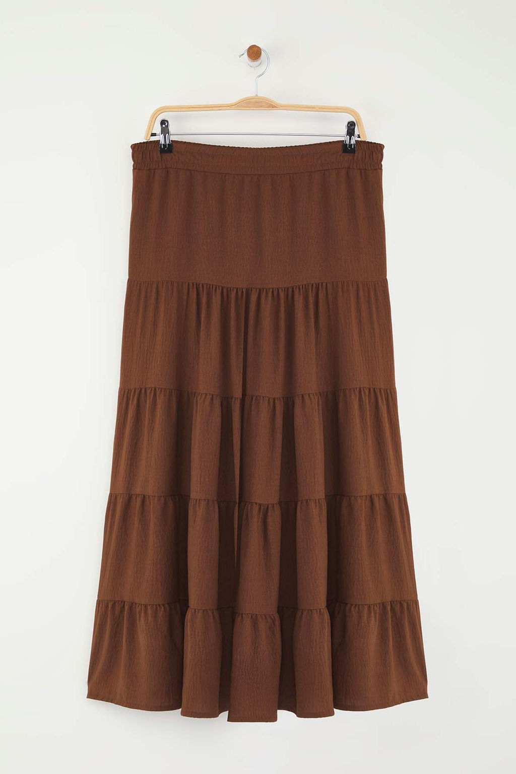 TRENDYOLMILLA Beyaz Pamuklu Dokulu Kumas Maxi Boy Dokuma Etek TWOSS25ET00029  фото 11