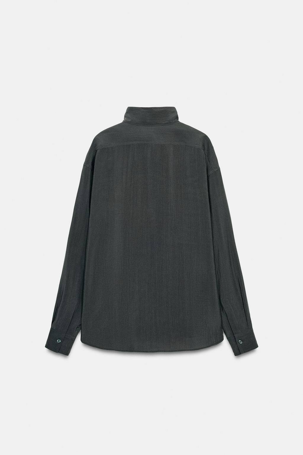 CAMISA FLUIDA OVERSIZE ZW COLLECTION / Gris antracita