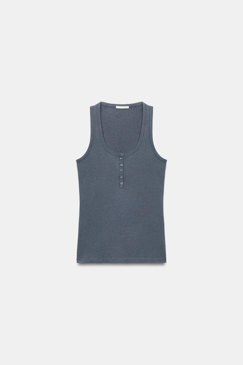 TOP BOTONES CON LINO / az-empolvado