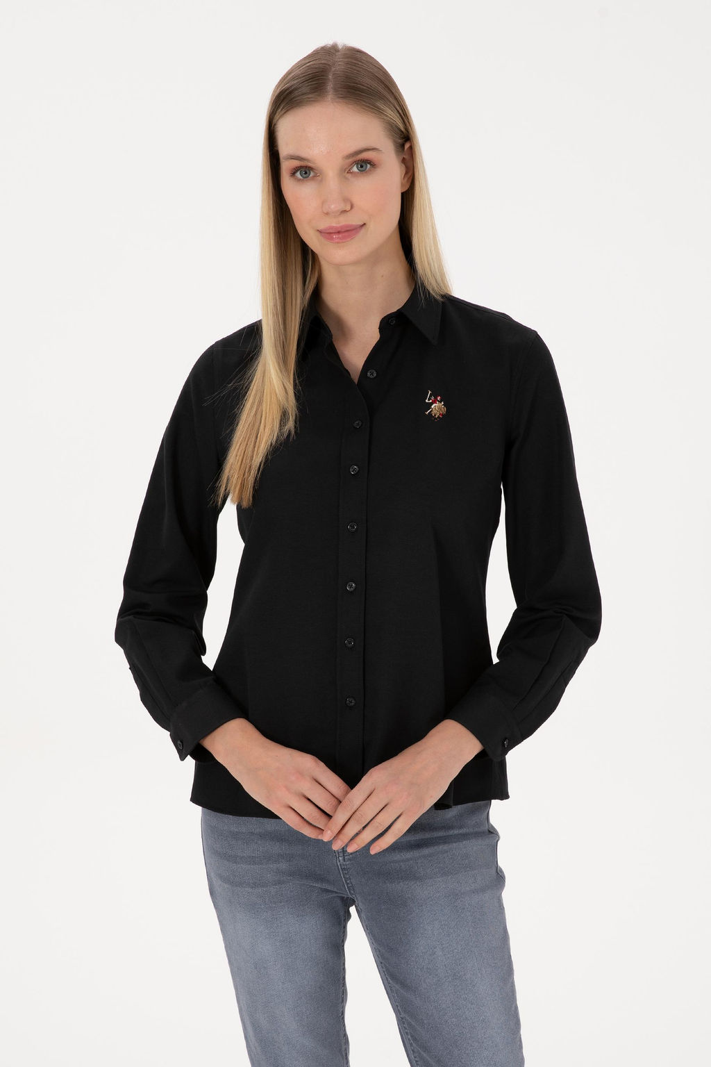 Kad_n Siyah Uzun Kollu Basic G_mlek - U.s. polo assn фото 8
