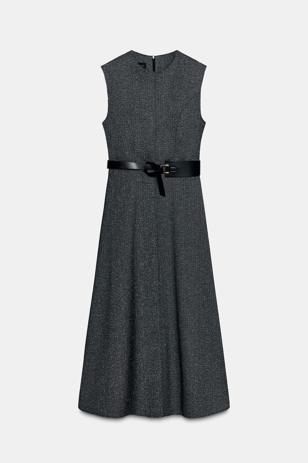 MELANGE MIDI DRESS WITH BELT - Zara фото 5