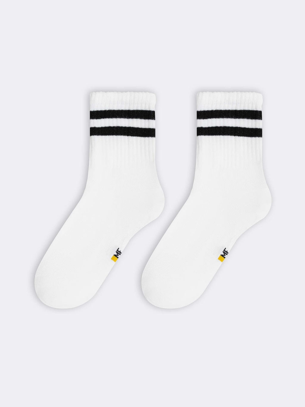 Цена за 5 пар! Носки детские высокие белые с полосками - Mark formelle фото 5