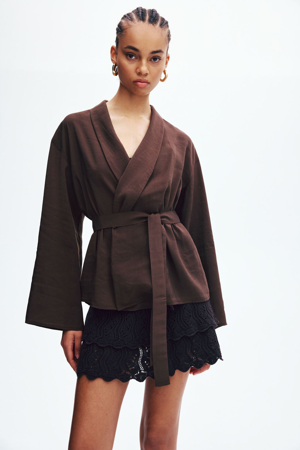 Blazer oversize con cintur?n de anudar - H&m фото 5
