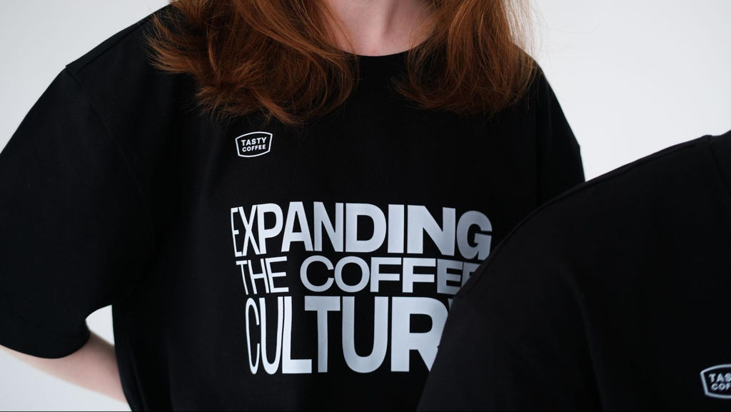 Футболка "Expanding the coffee culture" черная, размер S