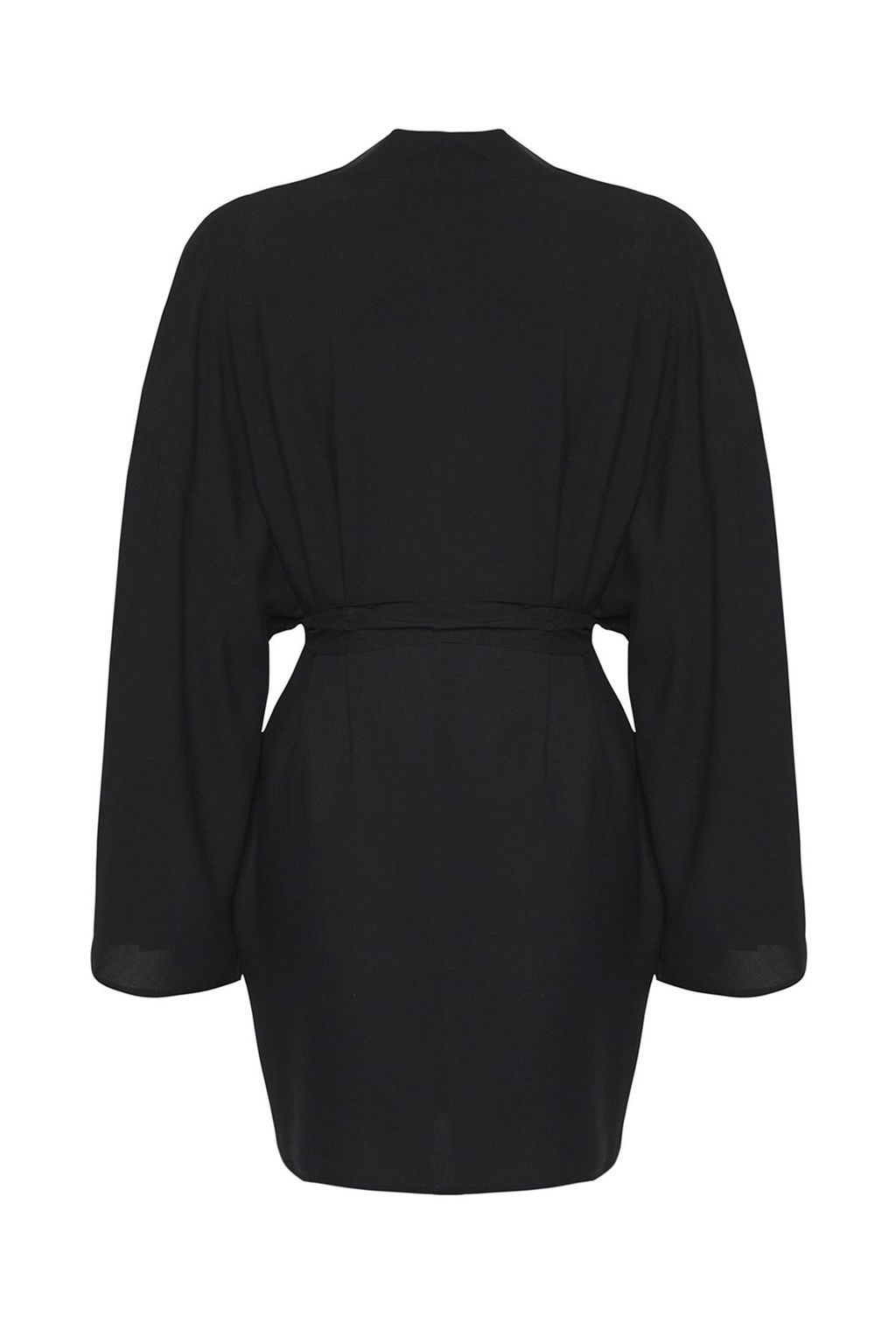 Siyah Mini Dokuma Plaj Kimono&Kaftan TBESS25KM00002 - Trendyolmilla фото 7