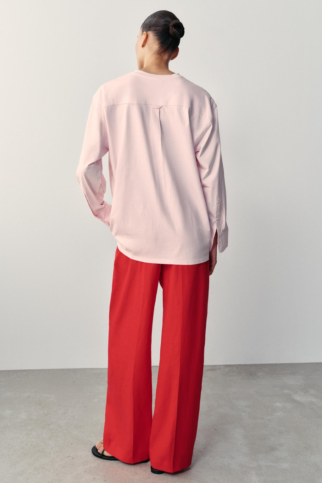CAMISETA COMBINADA MANGA LARGA / Rosa - Zara фото 6