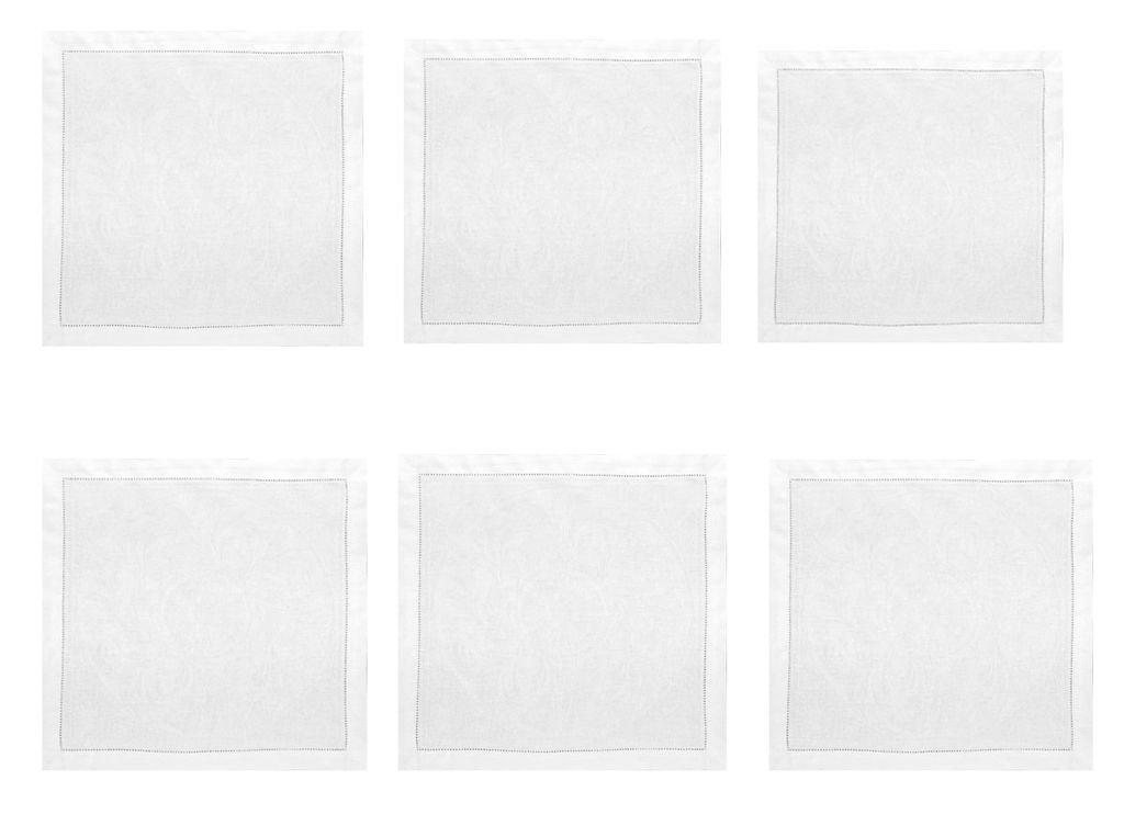 Салфетка 01с-44ЯК 45*45 "Овальная" цв. белый (по 6 шт