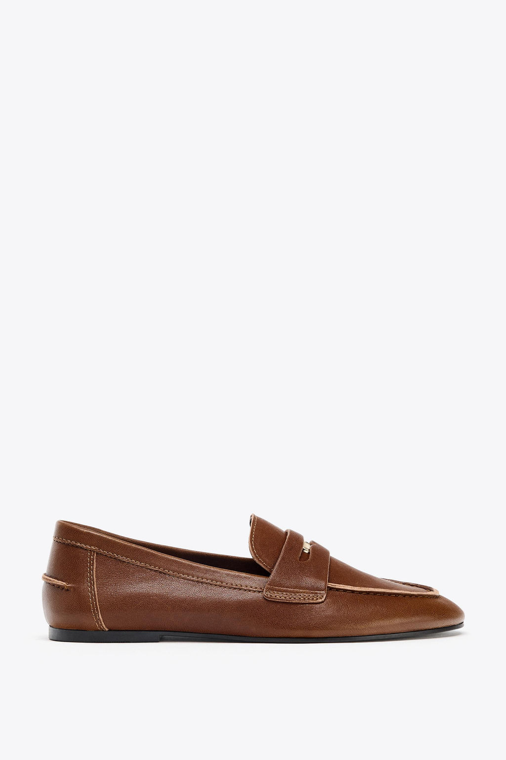 LEATHER PENNY LOAFERS - Zara фото 2