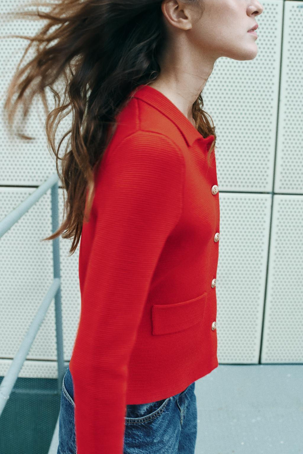 BUTTONED KNIT CARDIGAN - Zara фото 9