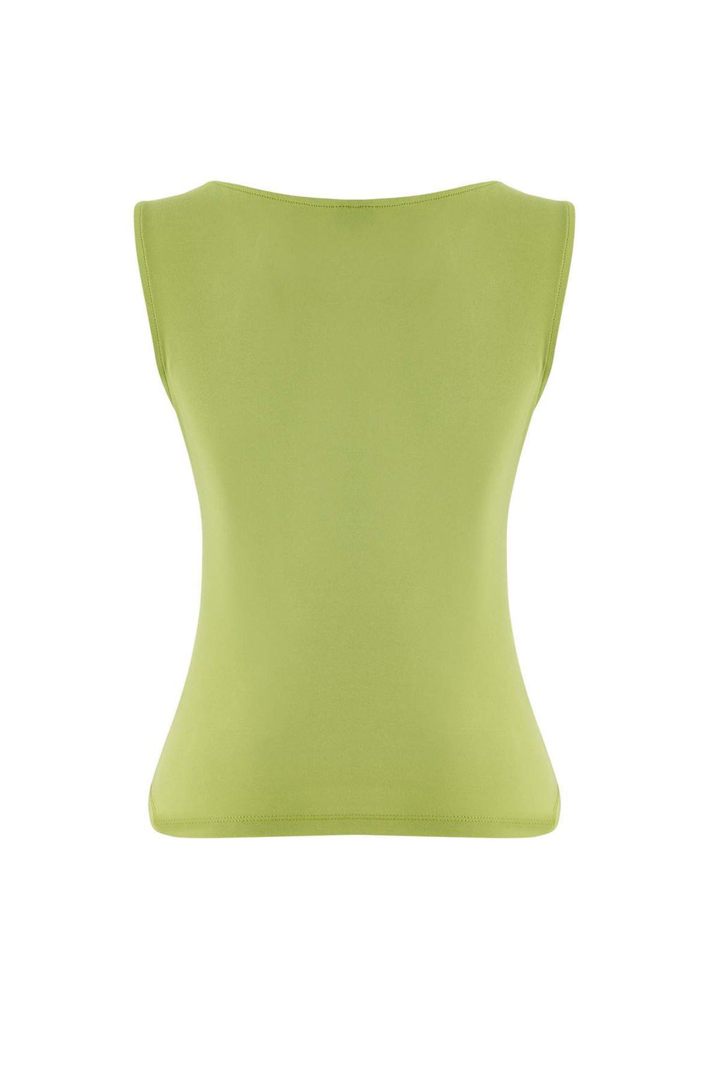 Yag Yesili Fitted/Vucuda Oturan Kolsuz Buzgulu Esnek Orme Bluz TWOSS26BZ00199 - Trendyolmilla фото 6