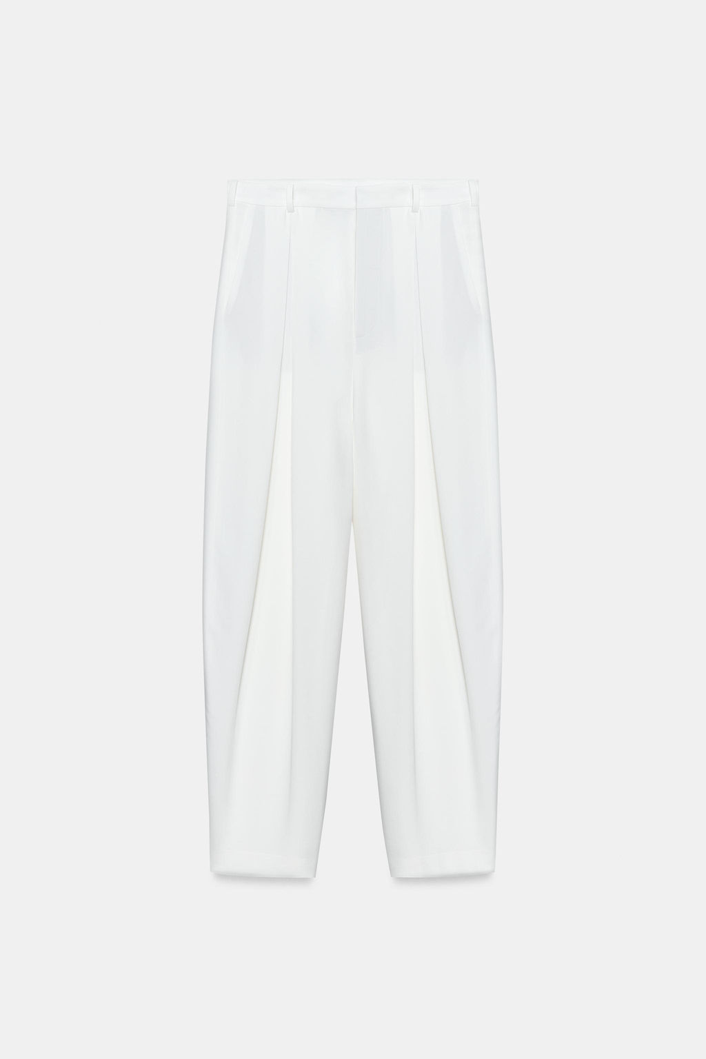 PANTAL?N FLUIDO PINZAS ZW COLLECTION / Blanco roto - Zara фото 8