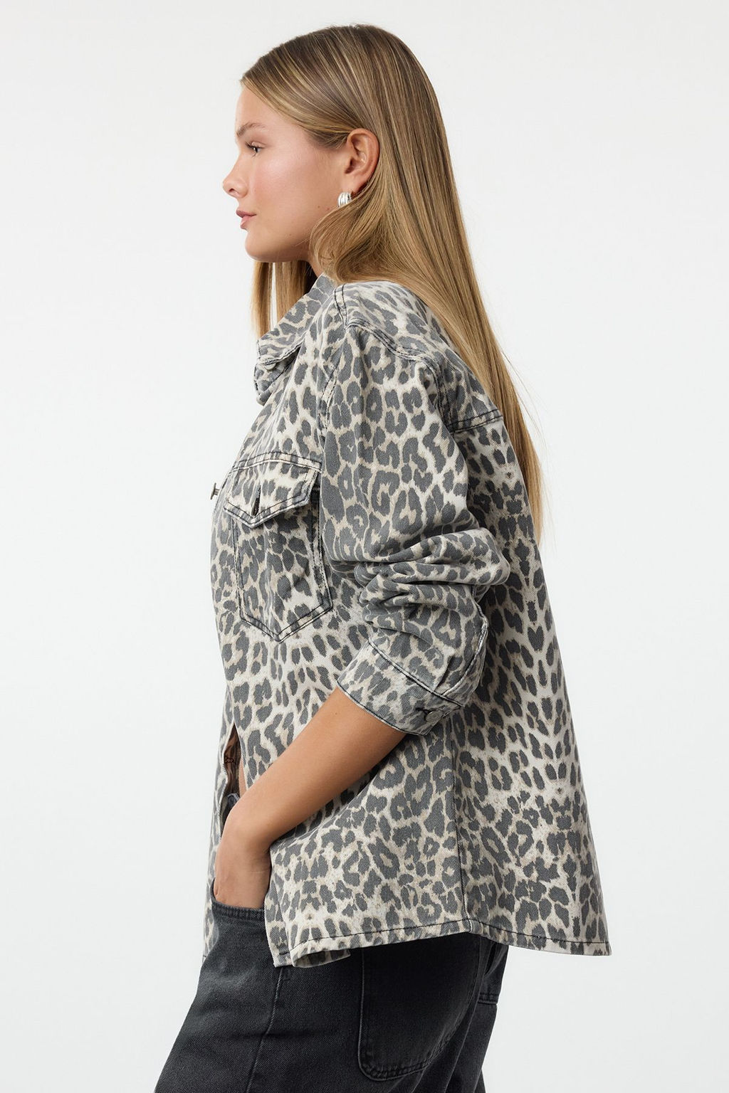 TRENDYOLMILLA Cok Renkli Animal Leopar Desenli Dokuma Ceket TWOAW25BC00030  фото 2