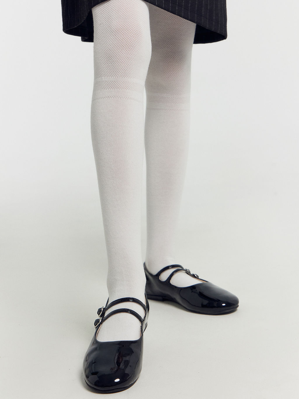 Цена за 3 пары! Колготки детские белого цвета с рисунком в виде поперечной полоски - Mark formelle фото 5