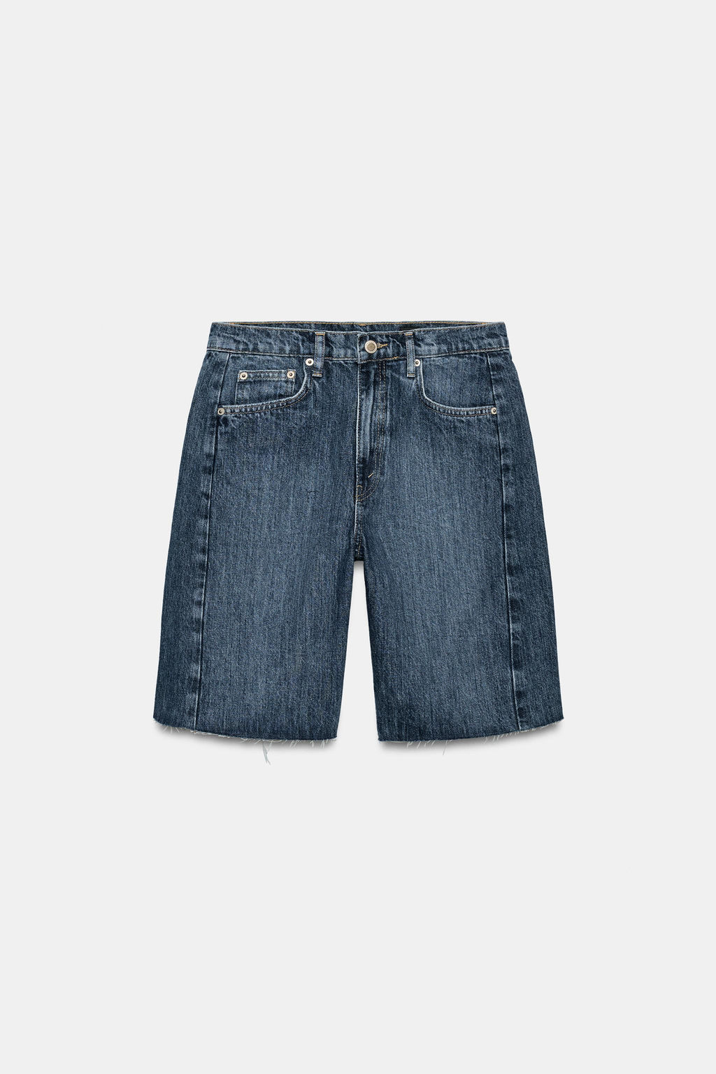 BERMUDA DENIM RELAXED TIRO MEDIO ZW COLLECTION / Azul medio - Zara фото 6