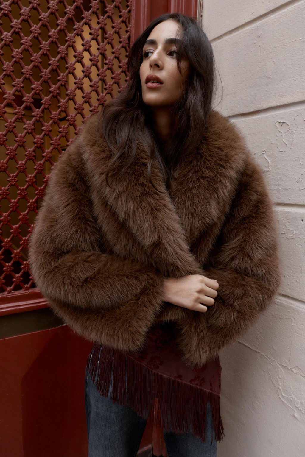 SHORT FAUX FUR COAT - Zara фото 21