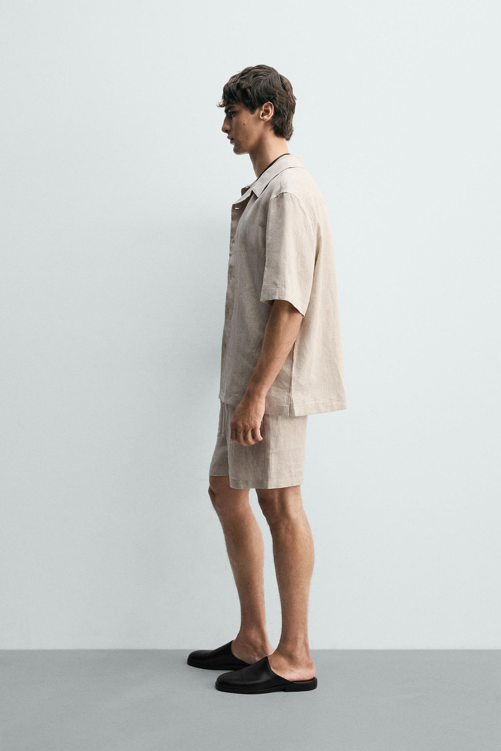 100% LINEN RELAXED FIT BERMUDA SHORTS - Zara фото 4