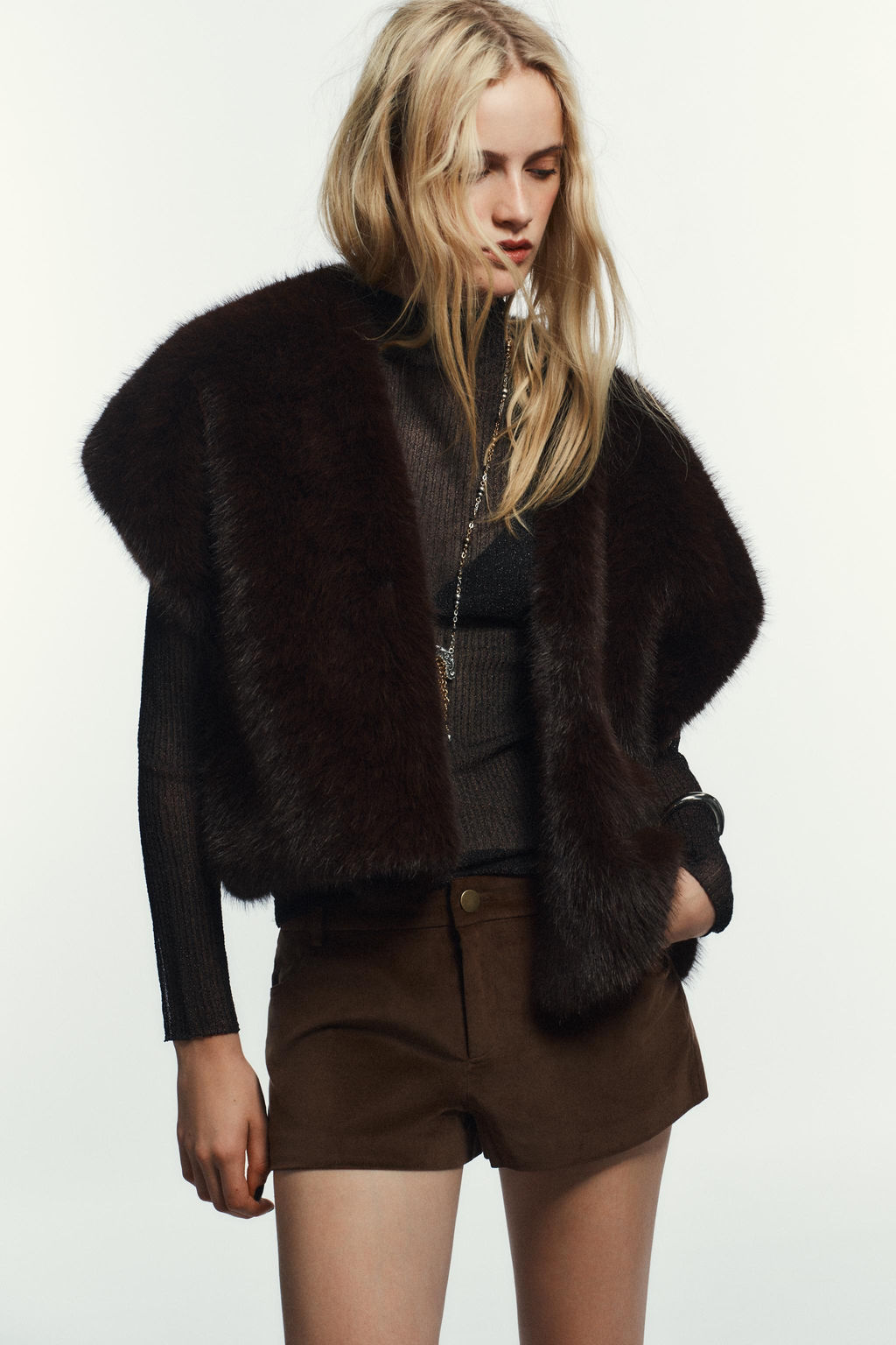 FAUX FUR GILET - Zara фото 5