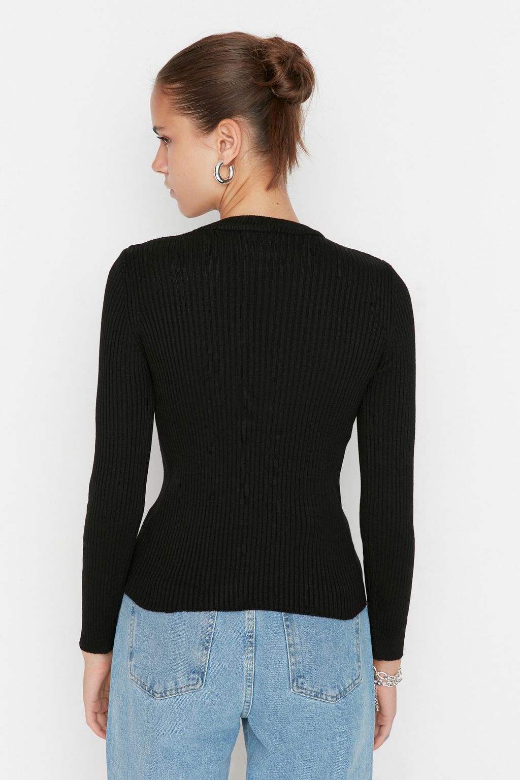 Siyah-Gri Ikili Paket Triko Kazak TWOAW22KZ1766 - Trendyolmilla фото 28