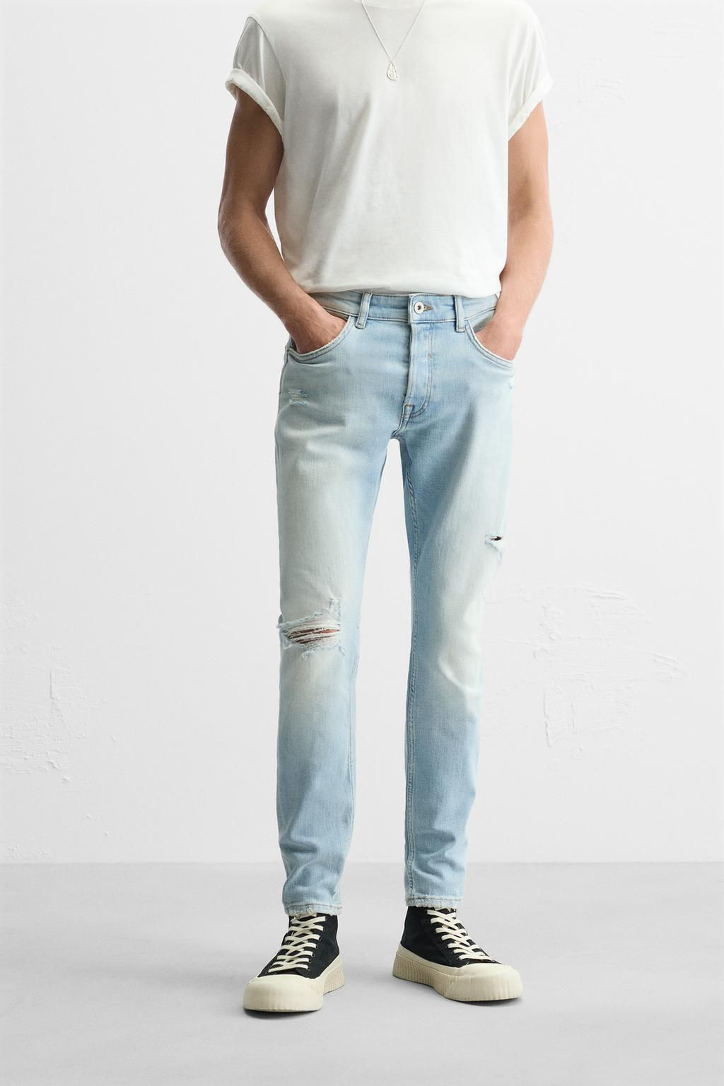 RIPPED SKINNY FIT JEANS - Zara фото 11