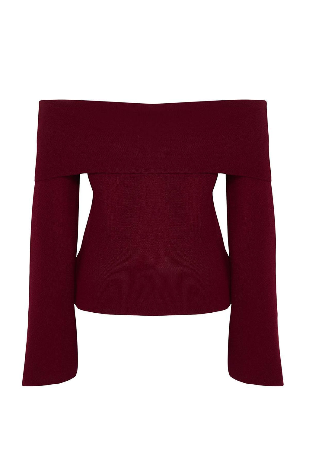 Bordo Gul Detayl? Carmen Yaka Triko Kazak TWOAW25KZ00373 - Trendyolmilla фото 8